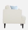 Pescara Velvet 1 Seater Sofa in Ivory Colour