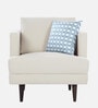 Pescara Velvet 1 Seater Sofa in Ivory Colour
