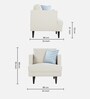 Pescara Velvet 1 Seater Sofa in Ivory Colour