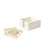 Peshkari Gold & White MDF Wood (Set of 4) Coaster Set