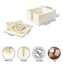 Peshkari Gold & White MDF Wood (Set of 4) Coaster Set
