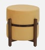Pessac Sheesham Wood Stool Cum End Table In Walnut Finish