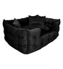 Holla Lounger- Large Black Velvet Pet Bed