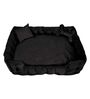 Holla Lounger- Large Black Velvet Pet Bed