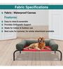 Elevated- Medium Green & Red Fabric Pet Bed