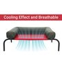 Elevated- Medium Green & Red Fabric Pet Bed