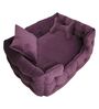 Lounger- Small Purple Velvet Pet Bed