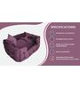 Lounger- Small Purple Velvet Pet Bed