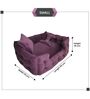 Lounger- Small Purple Velvet Pet Bed