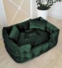 Lounger- Large Dark Green Fabric Pet Bed