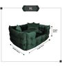 Lounger- Large Dark Green Fabric Pet Bed