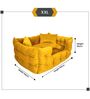 Holla Lounger- Large Yellow Velvet Pet Bed