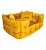 Holla Lounger- Large Yellow Velvet Pet Bed