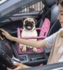 Ela Pink Fabric & Mesh Car Booster Seat for Pet