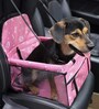 Ela Pink Fabric & Mesh Car Booster Seat for Pet