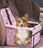 Ela Pink Fabric & Mesh Car Booster Seat for Pet