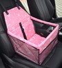 Ela Pink Fabric & Mesh Car Booster Seat for Pet