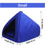 Hut- Small Blue & Black Fabric Pet Hut