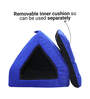 Hut- Small Blue & Black Fabric Pet Hut