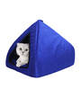 Hut- Small Blue & Black Fabric Pet Hut