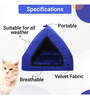 Hut- Small Blue & Black Fabric Pet Hut