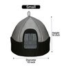Temple Hut- Small Grey & Black Fabric Pet Hut
