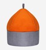Igloo Shaped- Small Orange & Grey Fabric Pet Hut