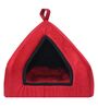 Hut- Small Red & Black Fabric Pet Hut