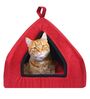 Hut- Small Red & Black Fabric Pet Hut
