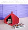 Hut- Small Red & Black Fabric Pet Hut