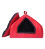 Hut- Small Red & Black Fabric Pet Hut