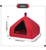 Hut- Small Red & Black Fabric Pet Hut
