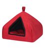 Hut- Small Red & Black Fabric Pet Hut