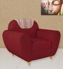 Petal 1 Seater Sofa in Indian Red Colour