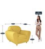 Petal 1 Seater Sofa in Sunshine Yellow Colour