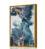 Petal Blue Synthetic Wood Wall Art
