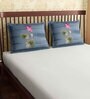 Blue Floral 300TC Cotton 18 x 27 Inch Pillow Covers (Set of 2)