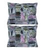 Blue Abstract 300TC Cotton 18 x 27 Inches Pillow Covers (Set of 2)