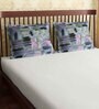 Blue Abstract 300TC Cotton 18 x 27 Inches Pillow Covers (Set of 2)
