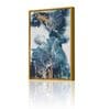 Petal Blue Engineered Wood Framed Canvas Wall Painting