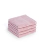 Petal Pink Bamboo and Cotton Solid 600 GSM Face Towels (4 Pc)