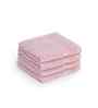 Petal Pink Bamboo and Cotton Solid 600 GSM Face Towels Pack of 4