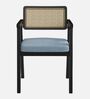 Petal Teak Wood Arm Chair In Black Colour (Set of 2)