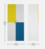 Petals 2 Door Wardrobe in Frosty White Finish And Yellow Blue Finish