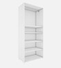 Petals 2 Door Wardrobe in Frosty White Finish And Yellow Blue Finish