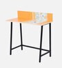 Petals Hum Metal Writing Table in Yellow Colour