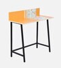 Petals Hum Metal Writing Table in Yellow Colour