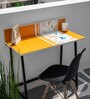 Petals Hum Metal Writing Table in Yellow Colour