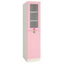 Petite Kids 1 Door Wardrobe in English Pink Finish