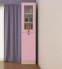 Petite Kids 1 Door Wardrobe in English Pink Finish